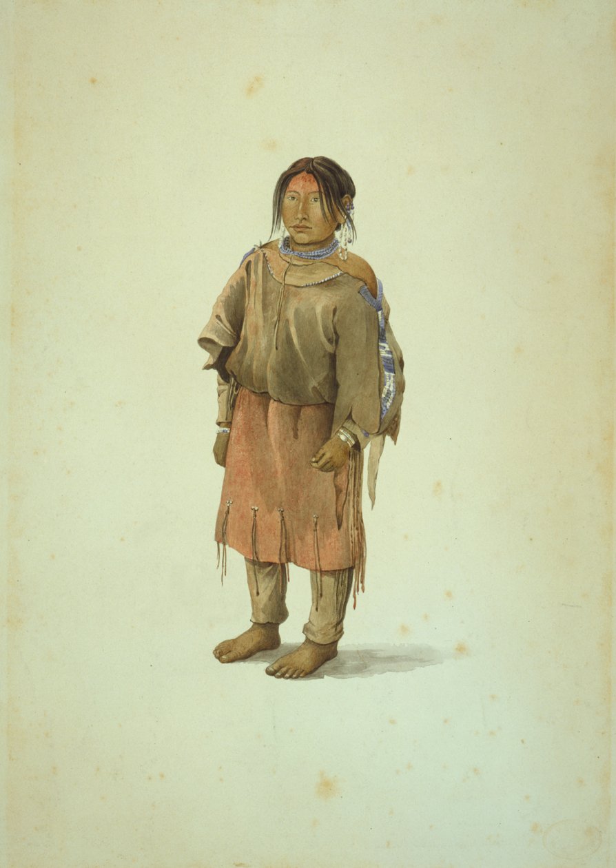 Feketelábú lány alkotó: Karl Bodmer
