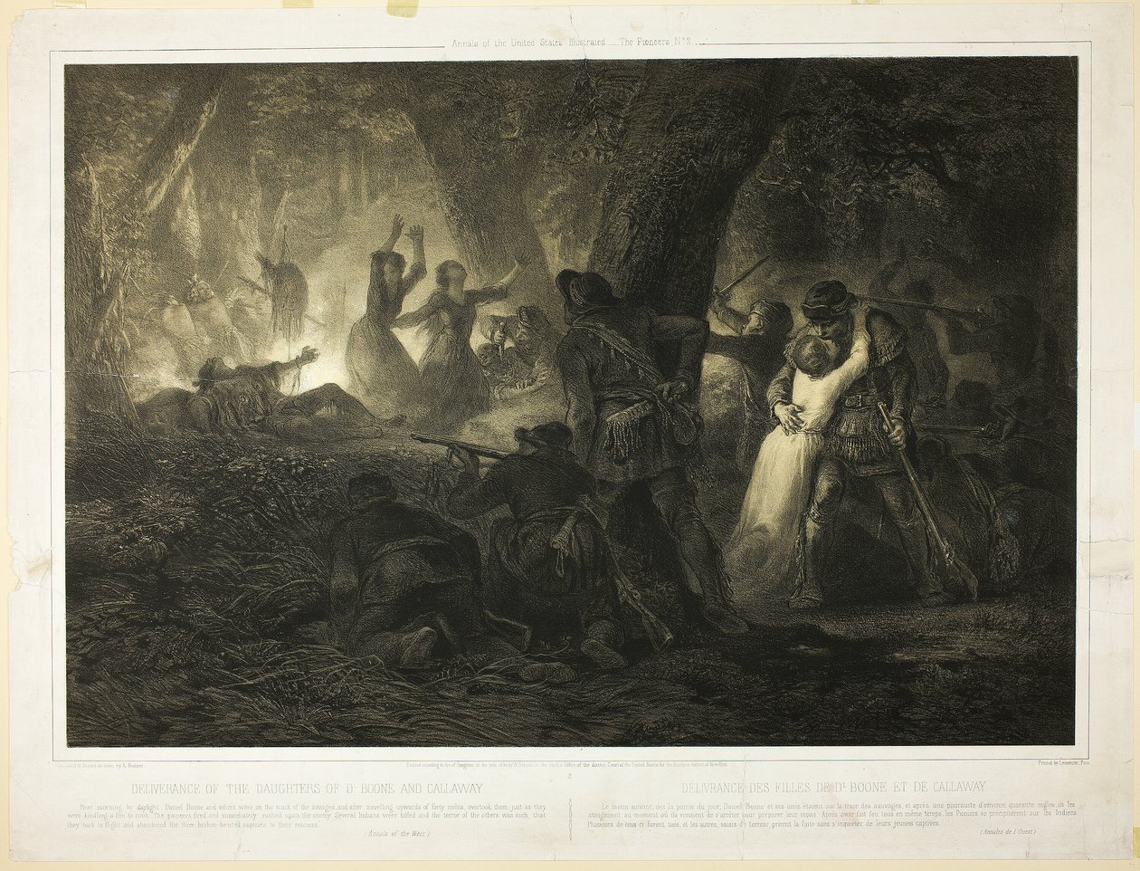 Daniel Boone és Callaway lányainak megszabadítása, második lemez a Histoire des Premiere Colons d