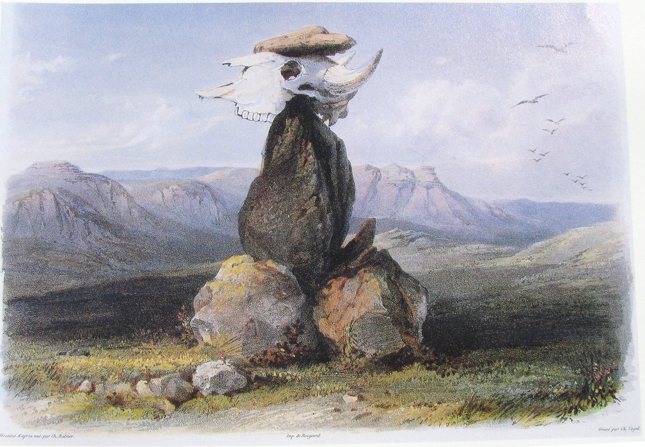 Karl Bodmer Varázslatos halom Assinboin indiánok alkotó: Karl Bodmer
