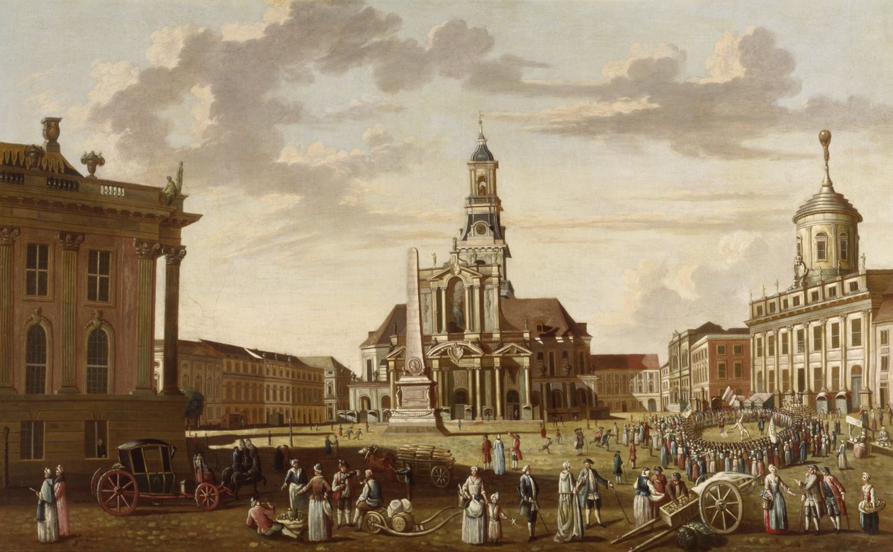Potsdam régi piaca és a Szent Nikolai templom| alkotó: Karl Christian Wilhelm Baron