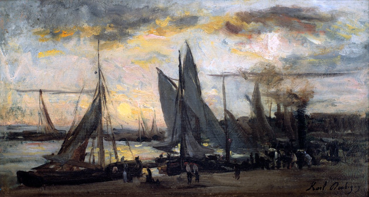 „A halászok visszatérése”, 19. század vége. alkotó: Karl Daubigny
