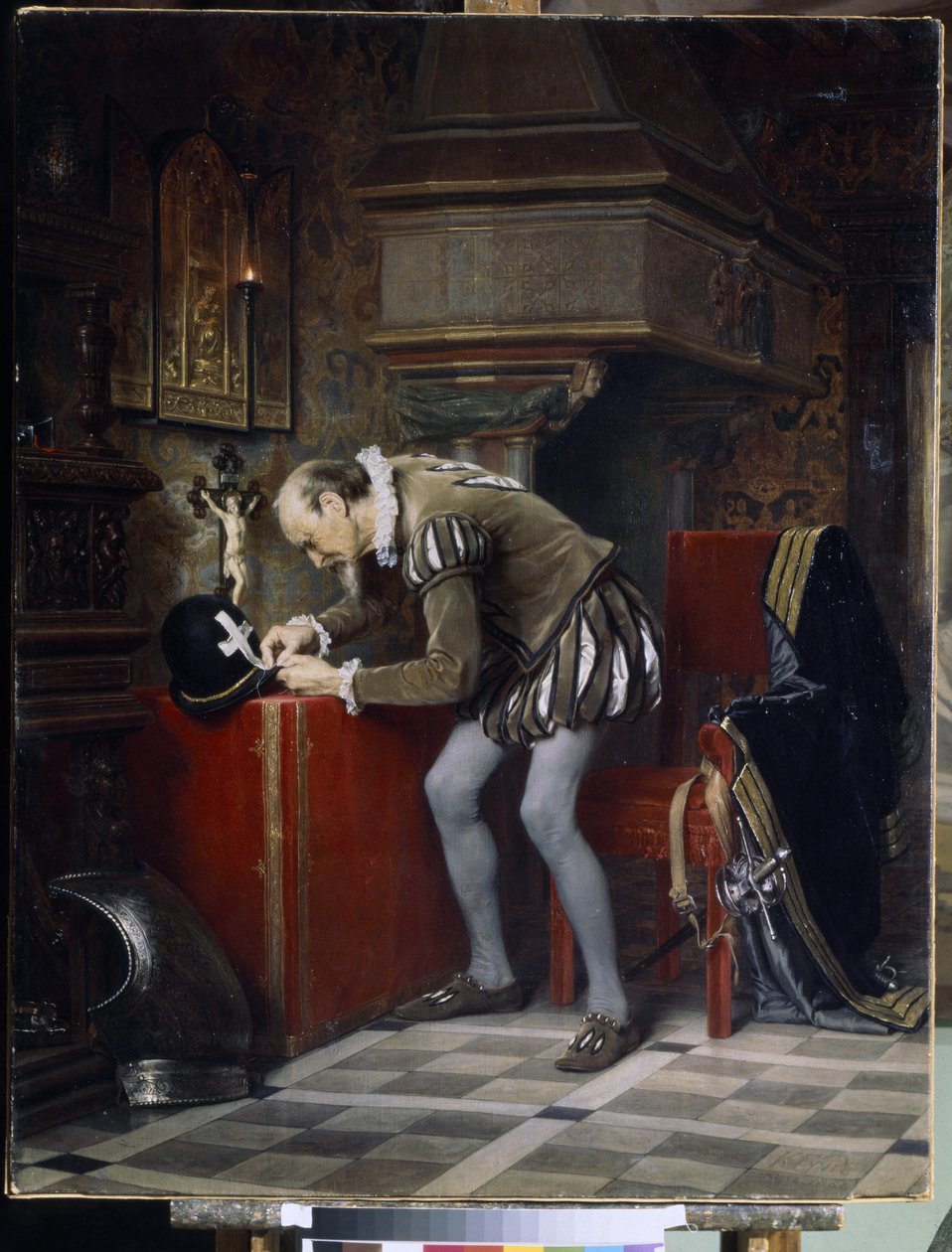 Szent Bertalan éjszaka előestéjén - Gun (hun), Karl Fjodorovics (1830-1877) - 1868 - Olaj, vászon - 115x89,5 - Állami Orosz Múzeum, Szentpétervár alkotó: Karl Fedorovic Gun