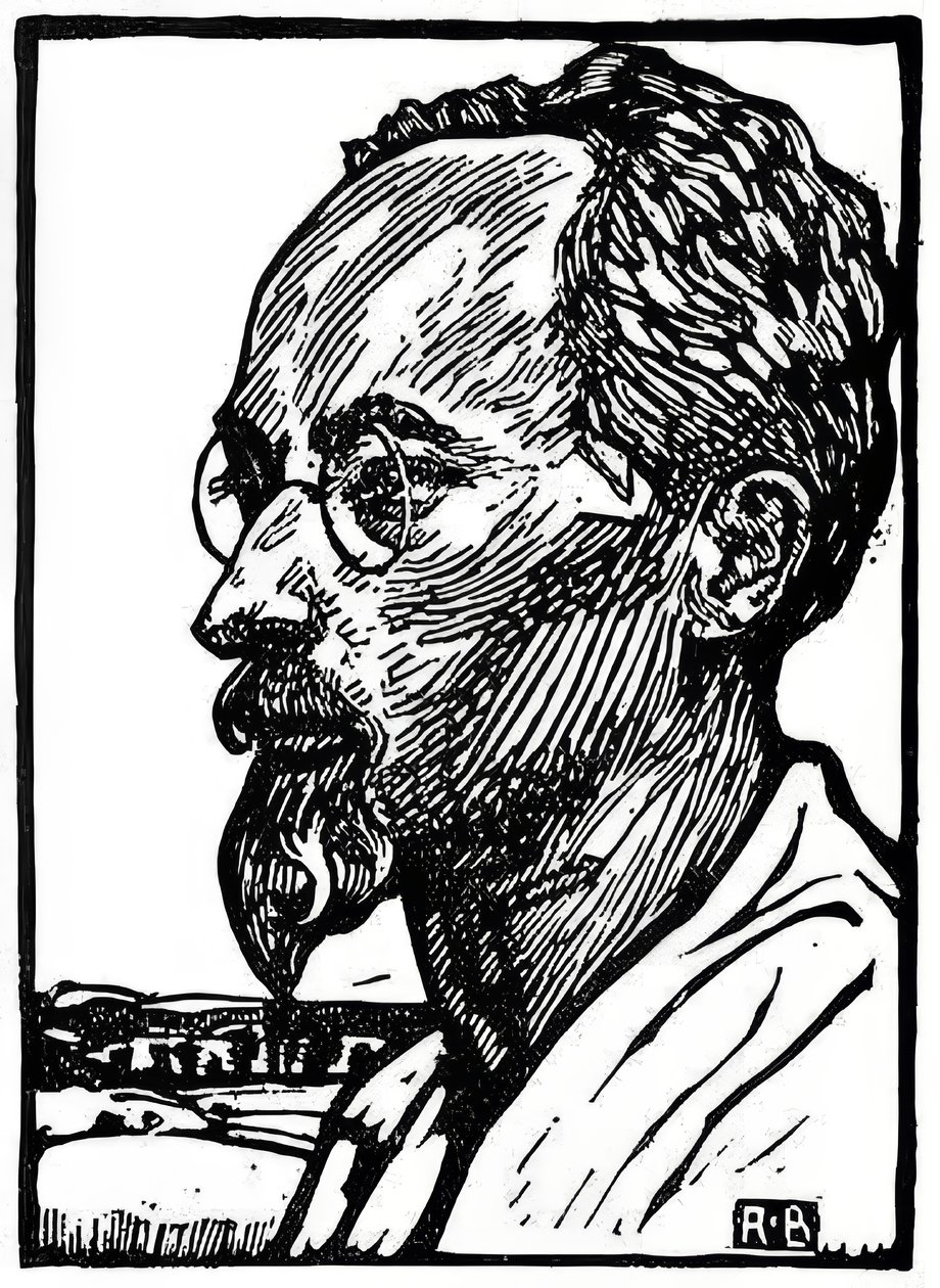 Linómetszet Budzinski alkotó: Karl Fischer