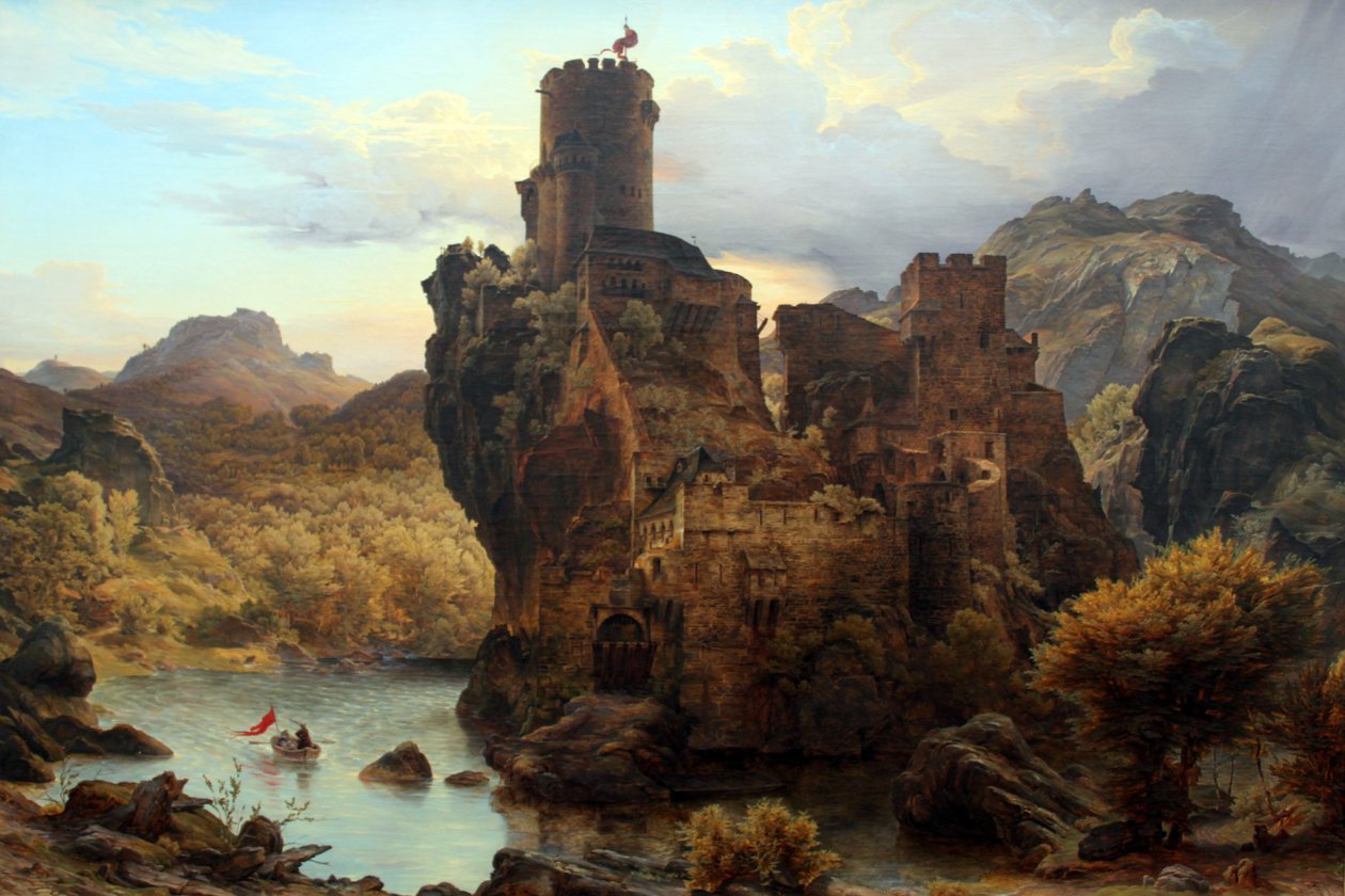 Lovagvár - sziklavár alkotó: Carl Friedrich Lessing