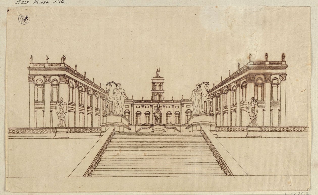 Kilátás a római Kapitólium térre alkotó: Karl Friedrich Schinkel