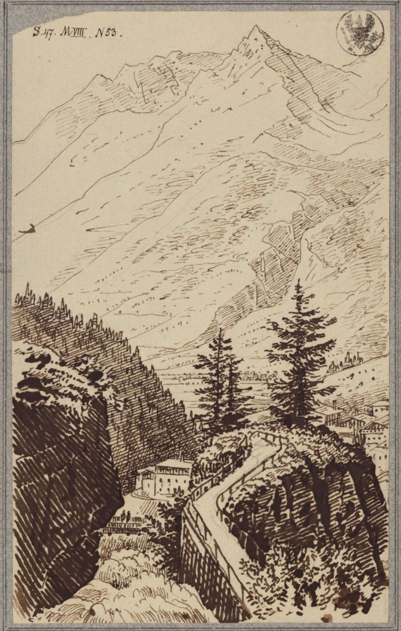 Látkép a Gastein-völgyben alkotó: Karl Friedrich Schinkel