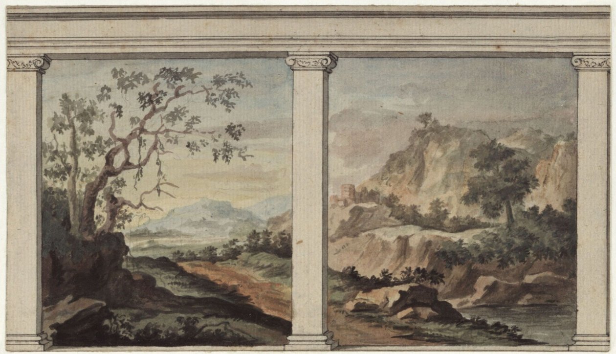 Kilátás egy tájra alkotó: Karl Friedrich Schinkel
