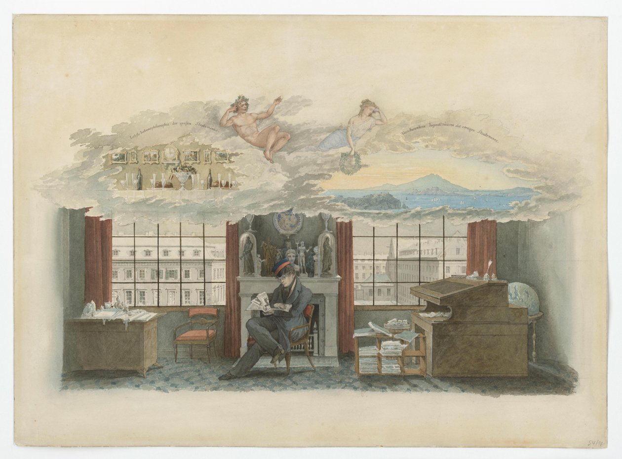 Berlin, Klosterstraße. Kereskedelmi intézet. Beuth szolgálati lakásában alkotó: Karl Friedrich Schinkel