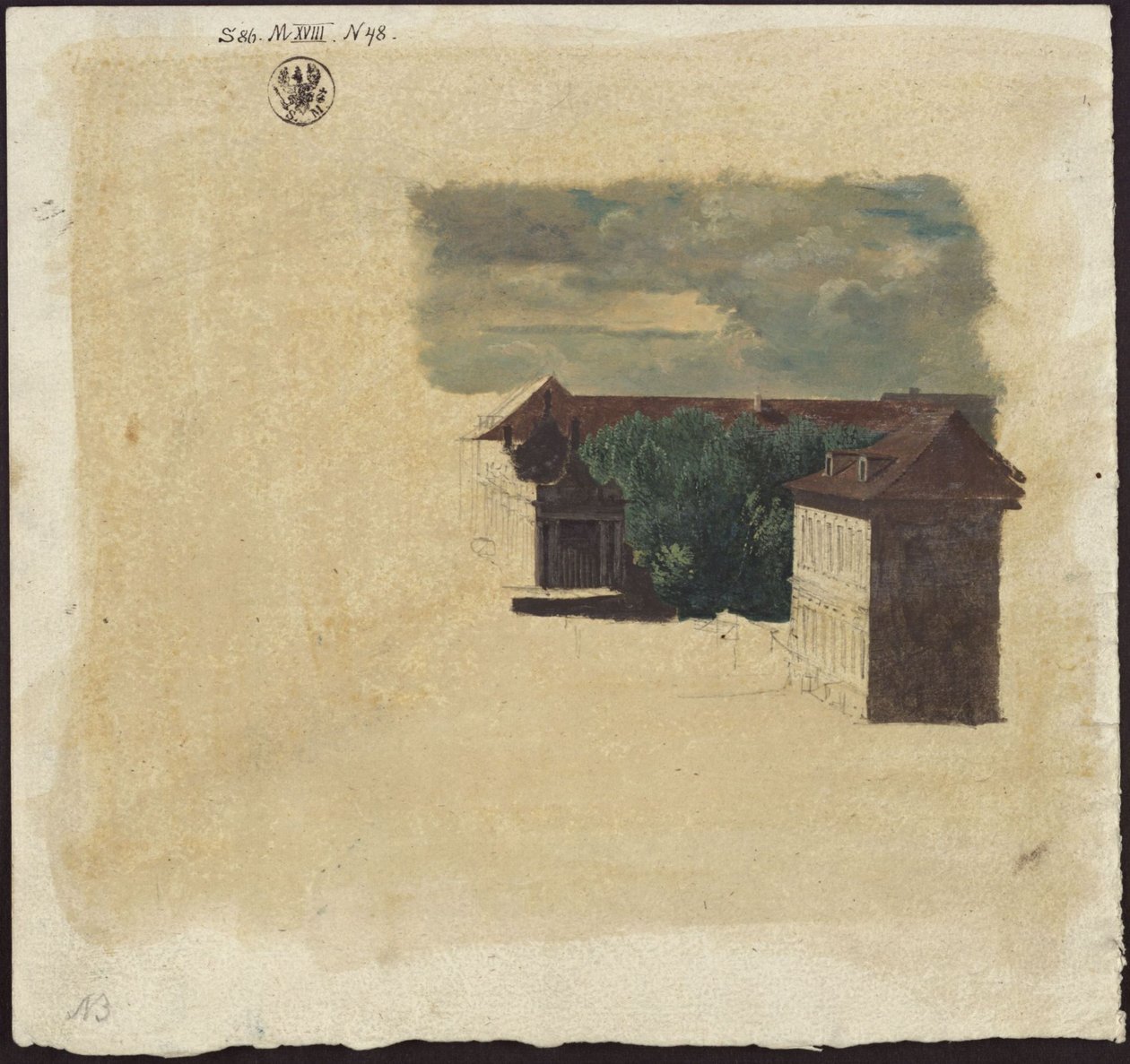 Berlin. Királyi kolonnádok és a hozzájuk tartozó épületek alkotó: Karl Friedrich Schinkel