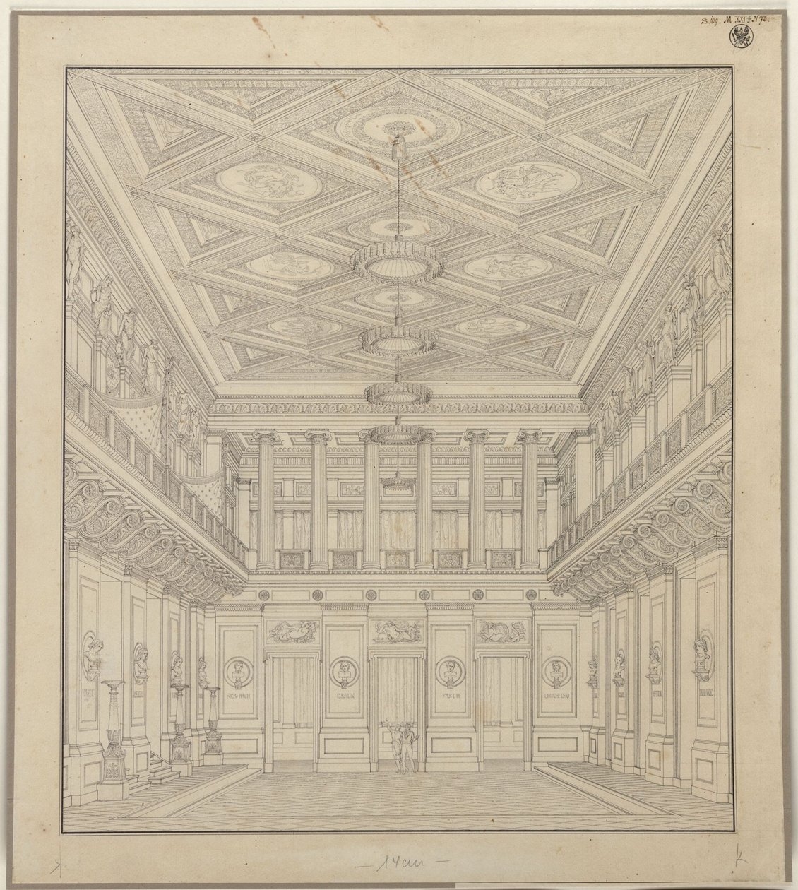 Berlin. Színház a Gendarmenmarkton, koncertterem alkotó: Karl Friedrich Schinkel