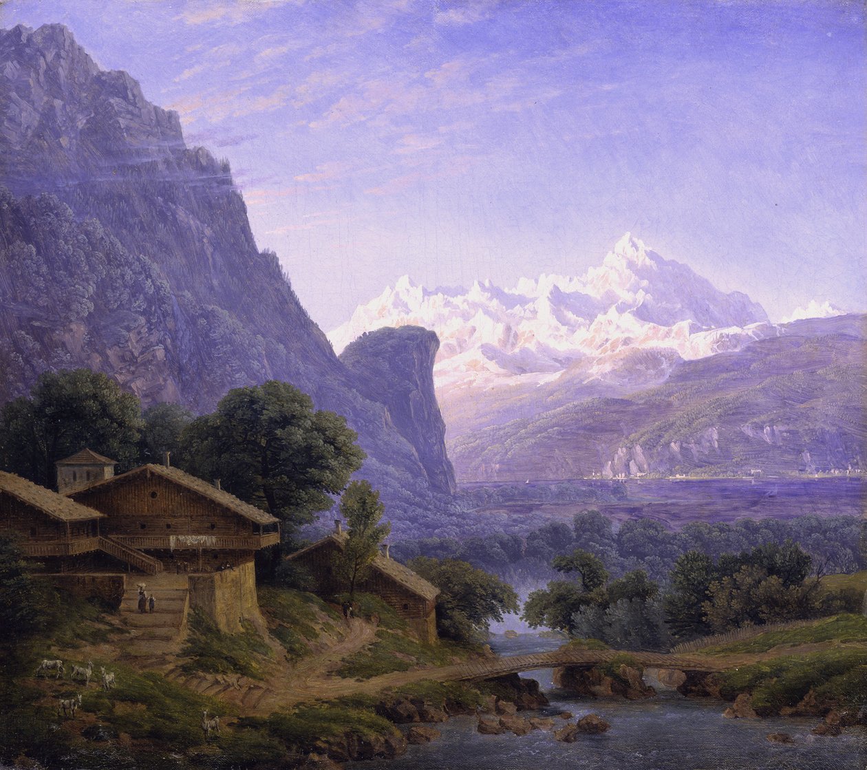 Kilátás a Mont Blanc-ra alkotó: Karl Friedrich Schinkel
