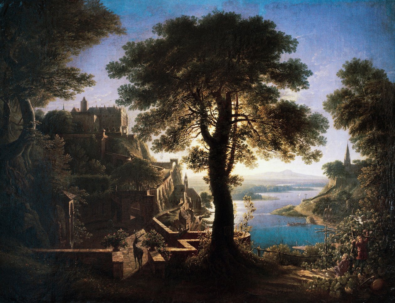 Vár a folyó mellett alkotó: Karl Friedrich Schinkel