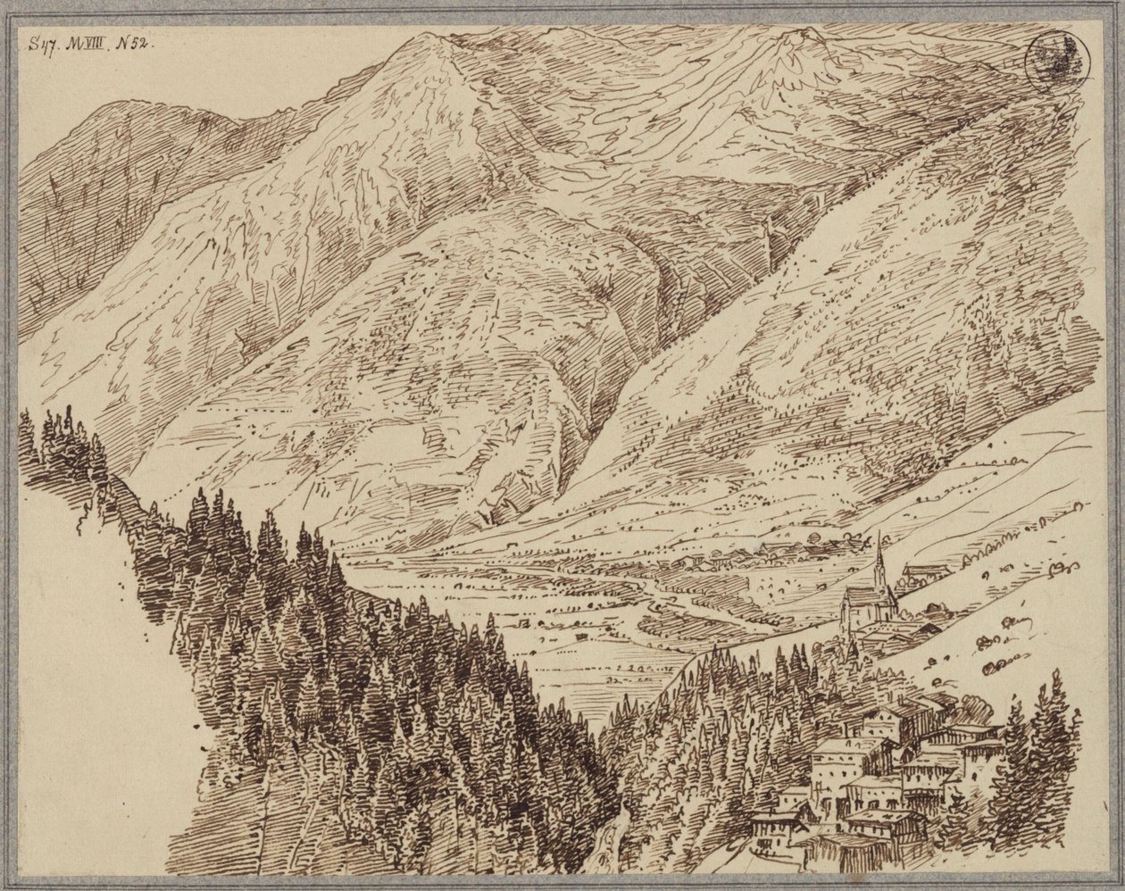 A Gastein-völgy Wildbaddal alkotó: Karl Friedrich Schinkel