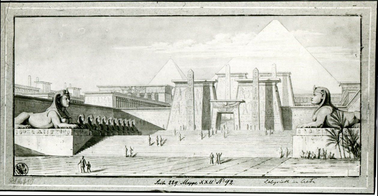 A világ hét csodája. Az egyiptomi labirintus alkotó: Karl Friedrich Schinkel