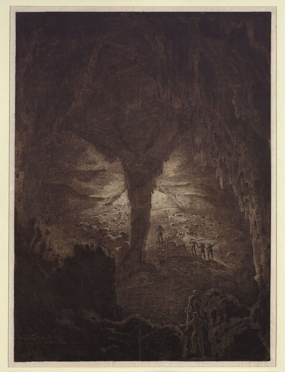 A nagy barlang Corgniale közelében, Karniában alkotó: Karl Friedrich Schinkel