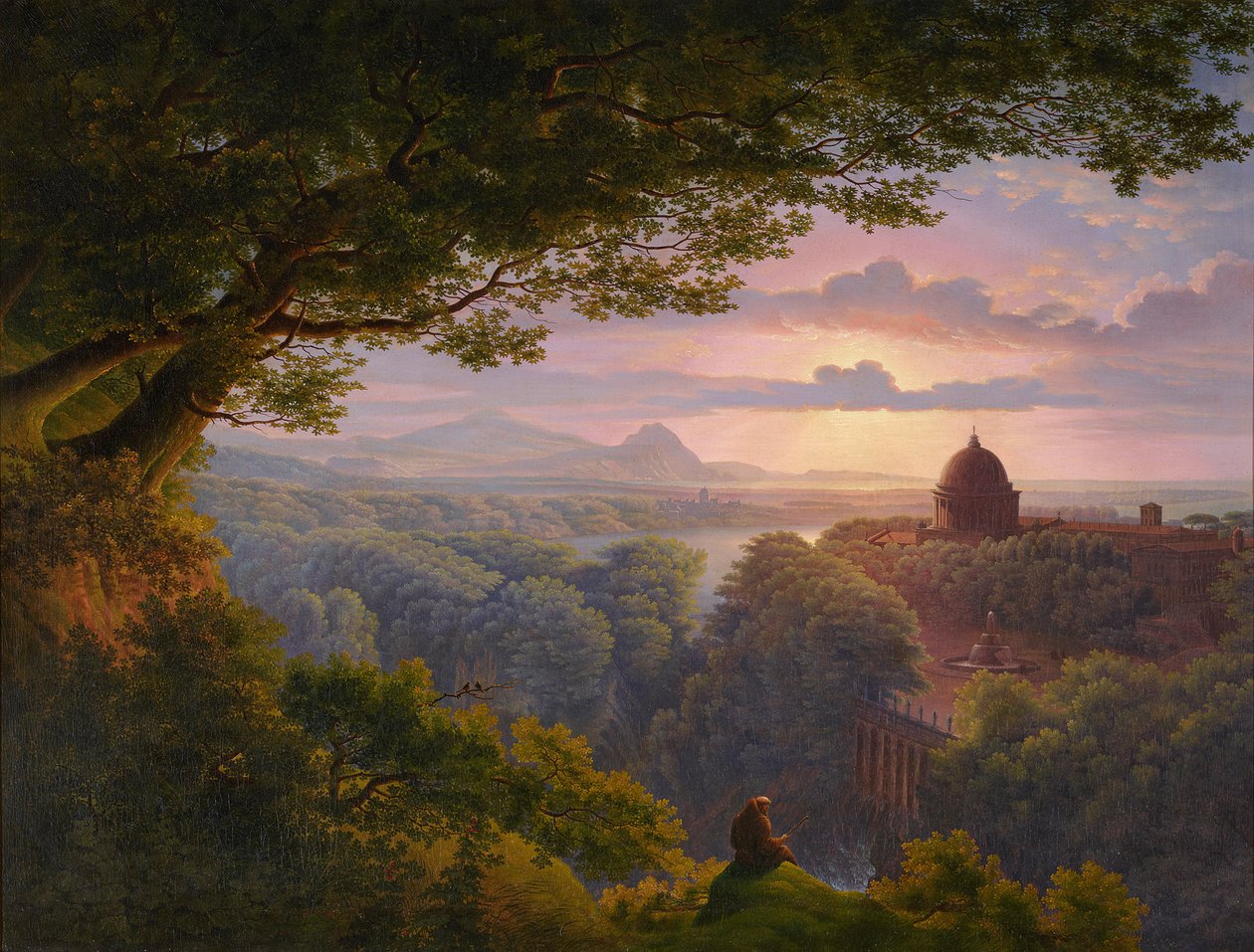Táj zarándokkal (másolat Karl Friedrich Schinkel nyomán) alkotó: Karl Friedrich Schinkel