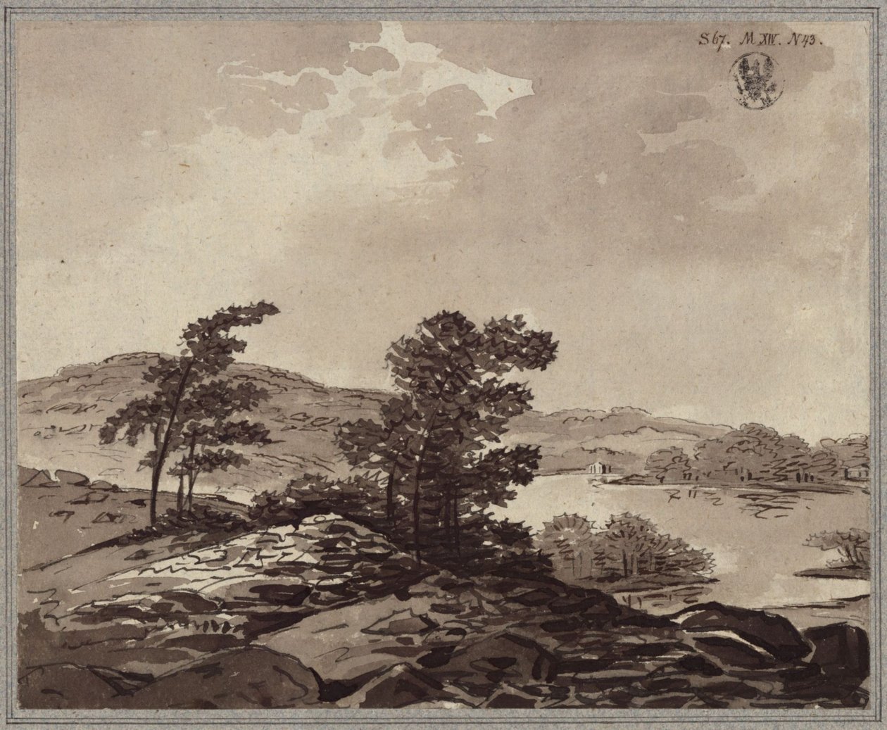 Táj tóval alkotó: Karl Friedrich Schinkel