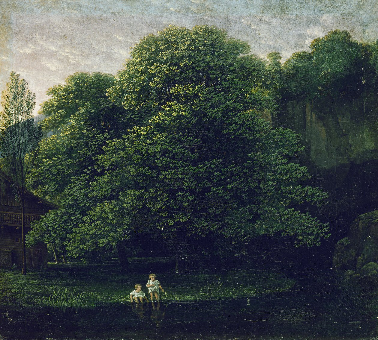 Táj két fürdőző gyermekkel alkotó: Karl Friedrich Schinkel