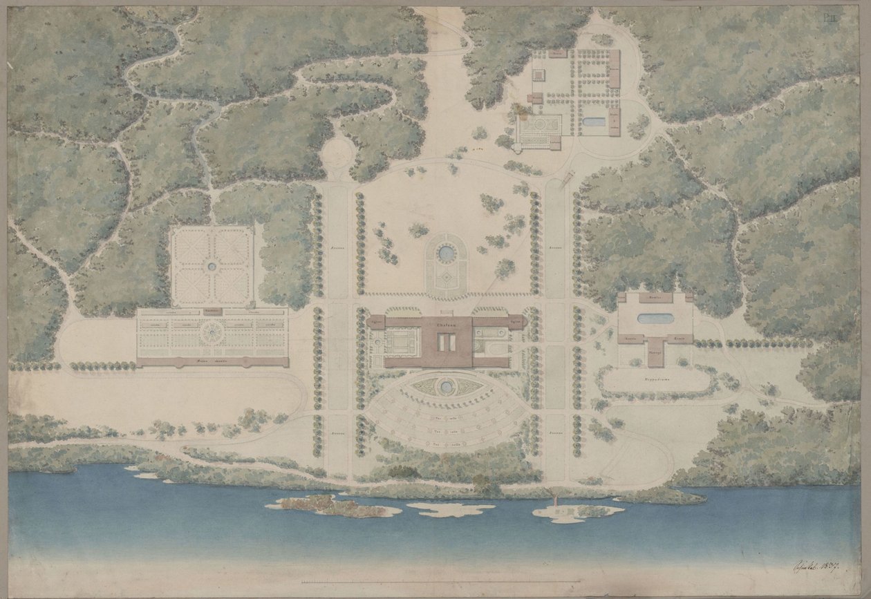 Litvánia. Wittgenstein-palota. Általános nézet alkotó: Karl Friedrich Schinkel
