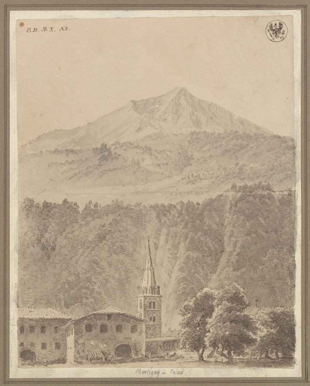 Martigny a svájci Valais kantonban alkotó: Karl Friedrich Schinkel