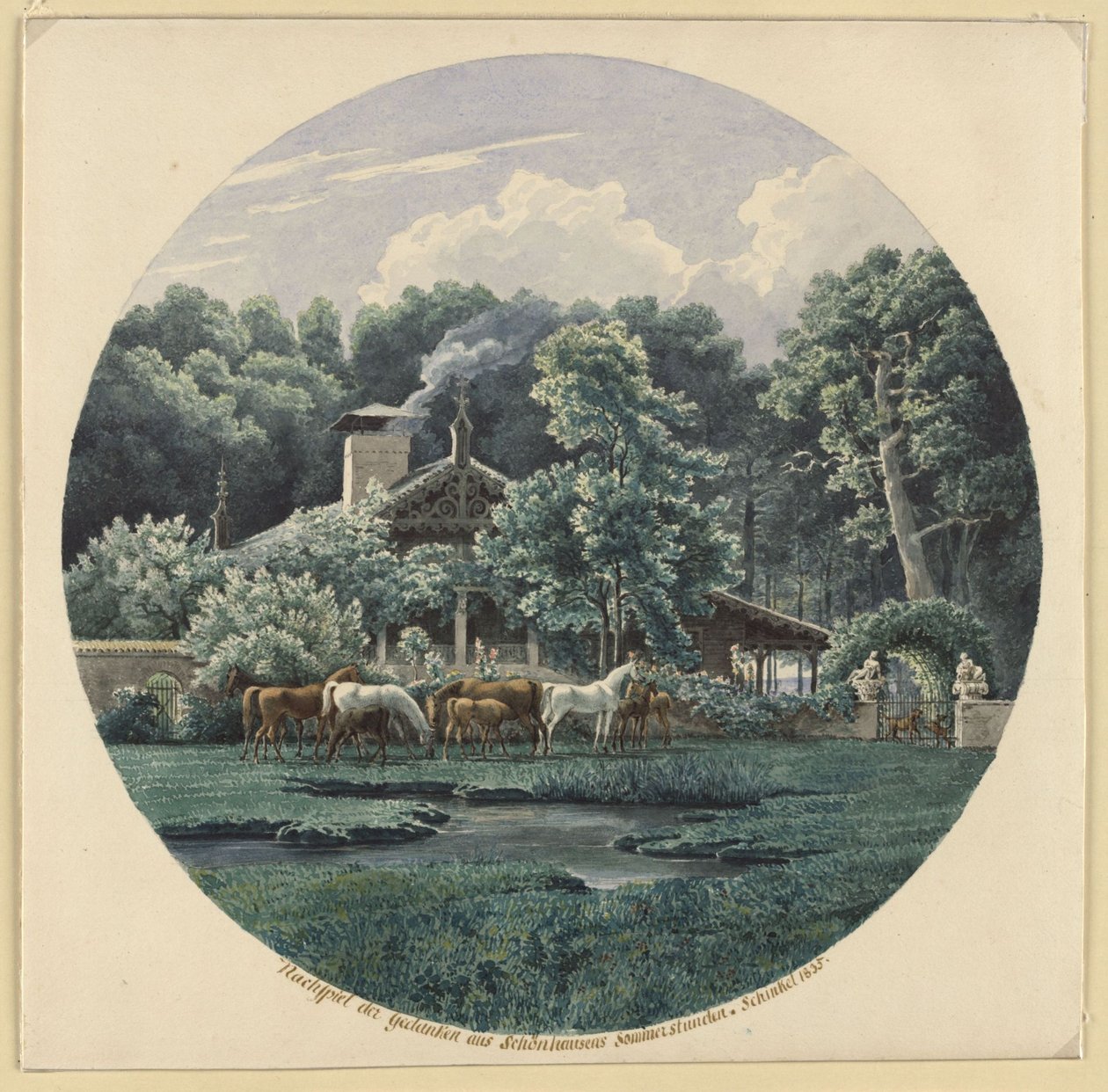 Niederschönhausen, Berlin közelében. Beuth nyaralója alkotó: Karl Friedrich Schinkel