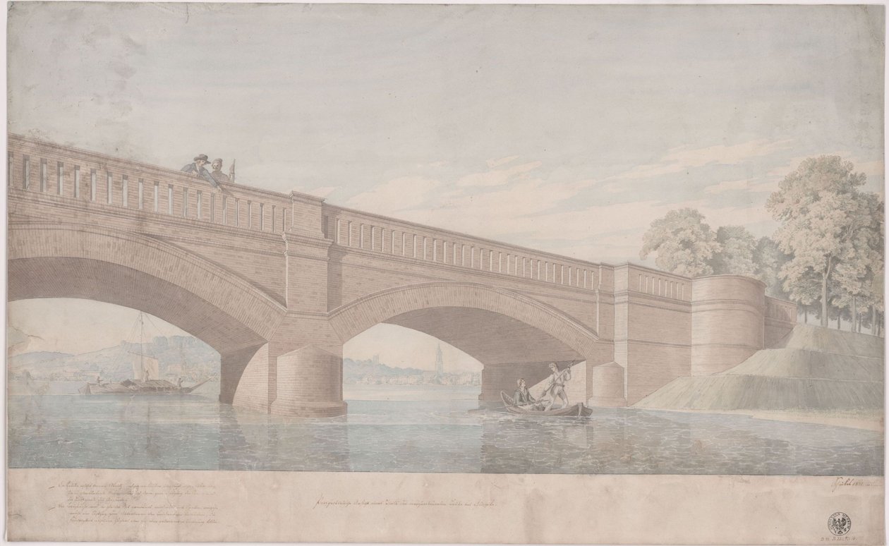 Potsdam. Glienicke híd. Perspektivikus nézet alkotó: Karl Friedrich Schinkel