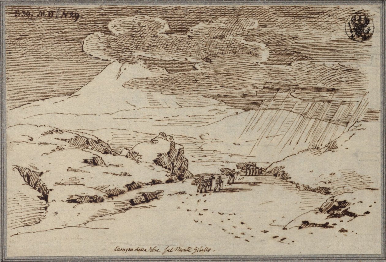 Hómező a Monte Gibellón, az Etna közelében alkotó: Karl Friedrich Schinkel