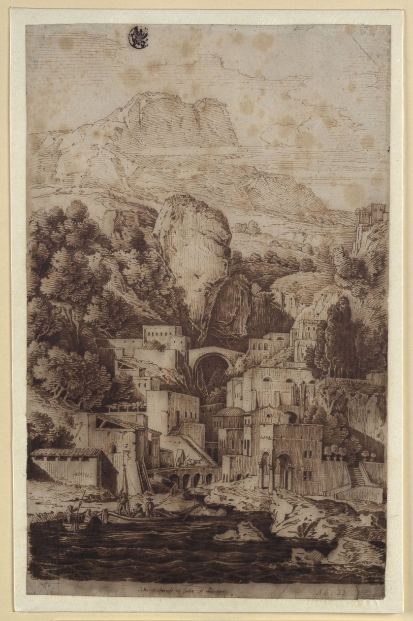„Amalfi városa a Salernói-öbölnél” alkotó: Karl Friedrich Schinkel