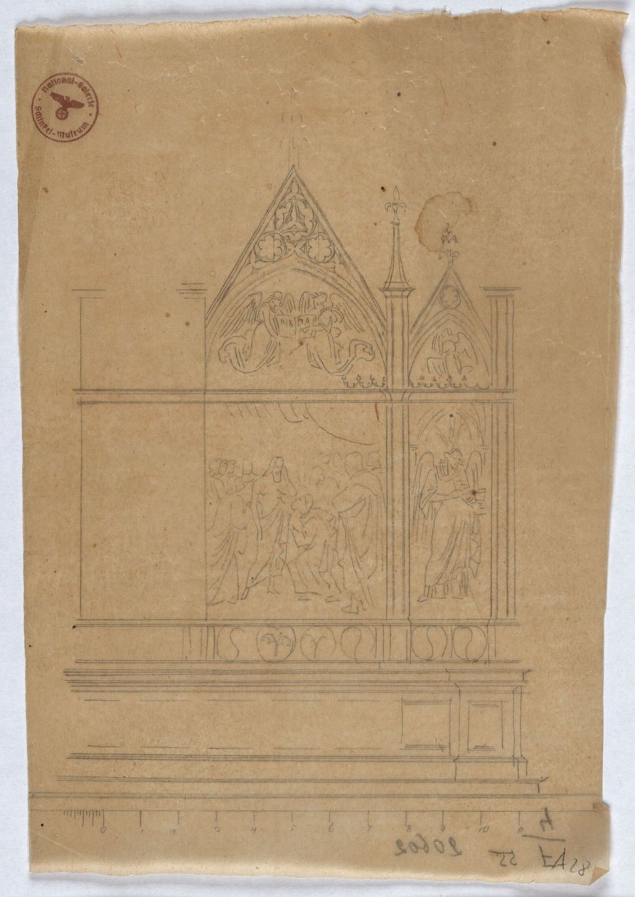 Studie zu einem gotischen Altar alkotó: Karl Friedrich Schinkel