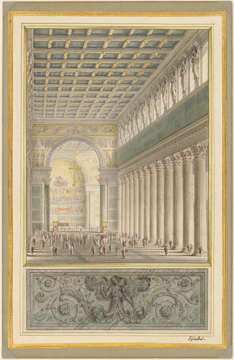 A berlini székesegyház hajója, apszisa és kereszteződése alkotó: Karl Friedrich Schinkel