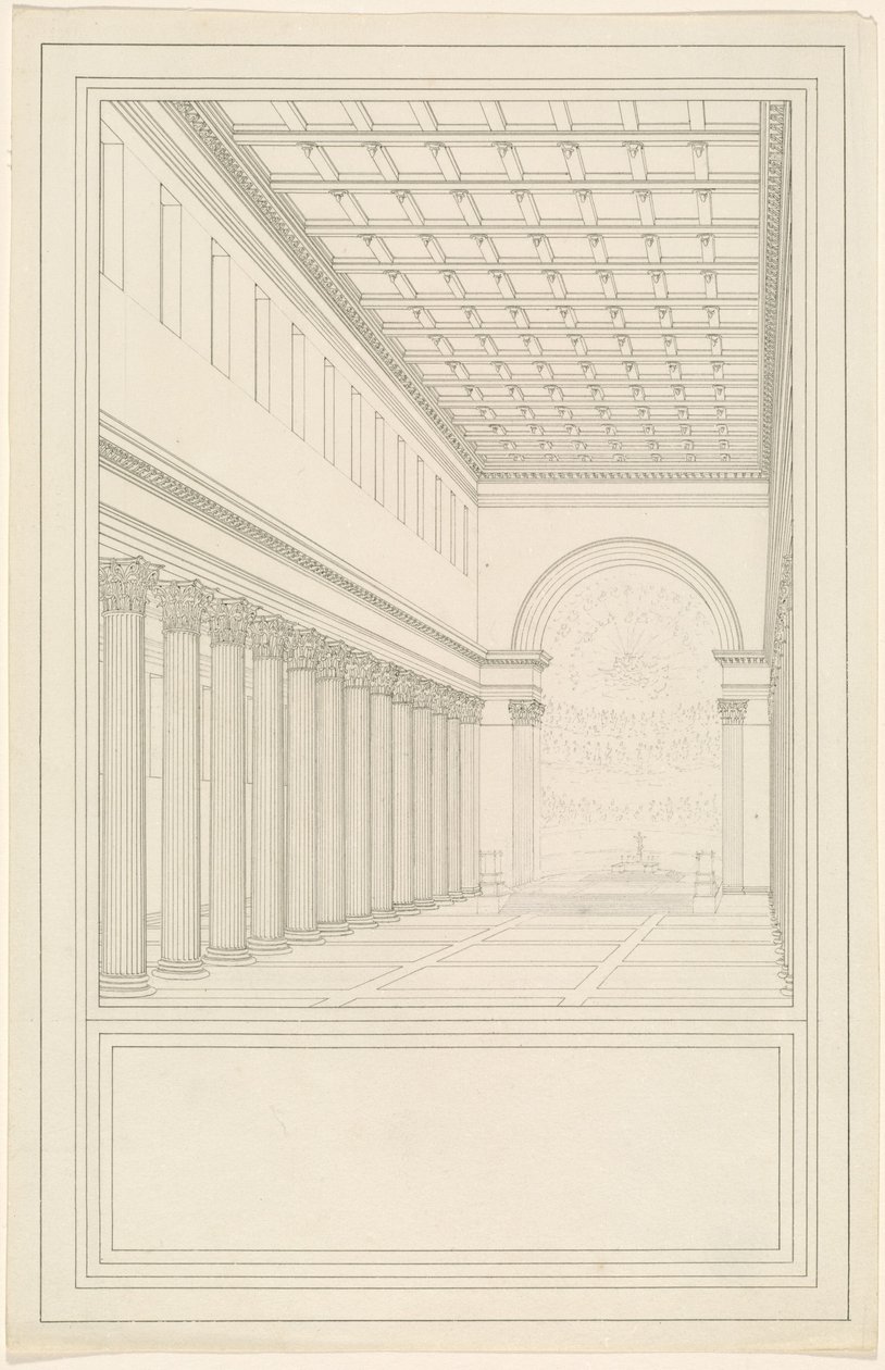 A berlini katedrális hajója és apszisa kereszthajó nélkül alkotó: Karl Friedrich Schinkel