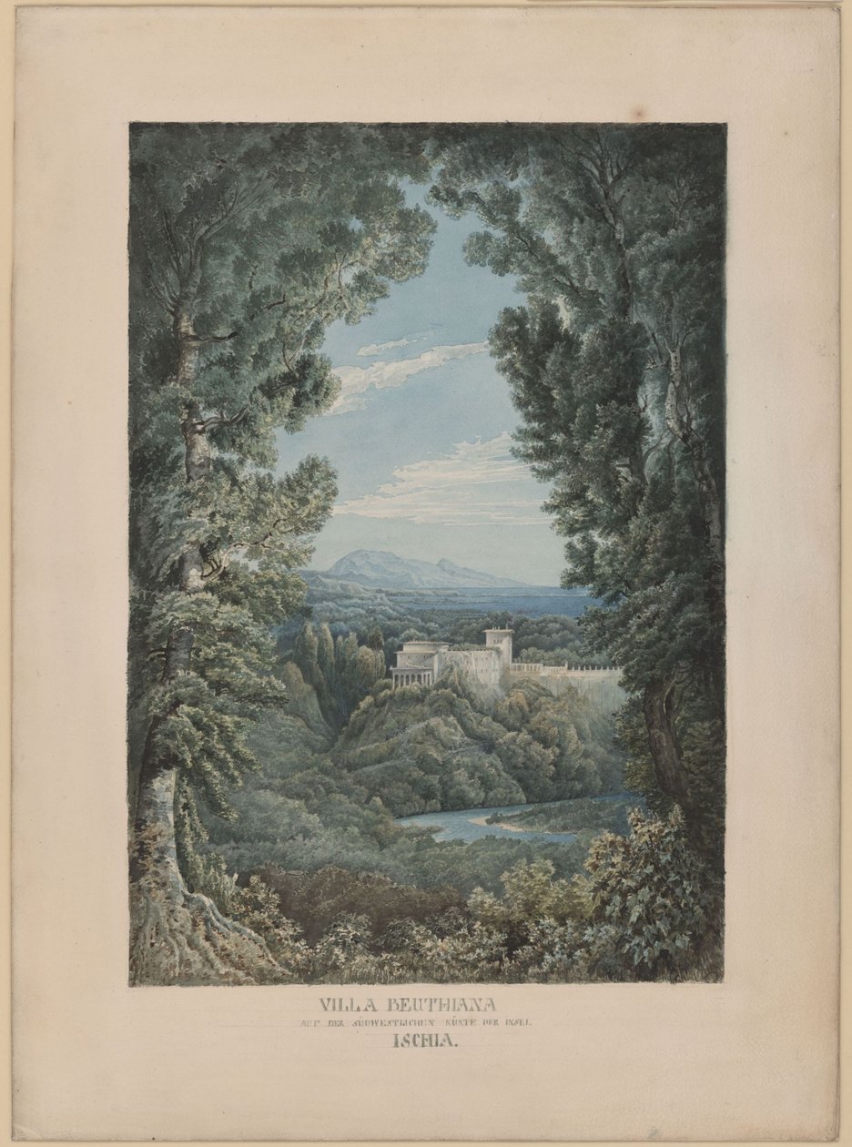 Villa Beuthiana Ischia szigetén (Peter Christian Wilhelm Beuth jövőbeli villája Ischia szigetén) alkotó: Karl Friedrich Schinkel