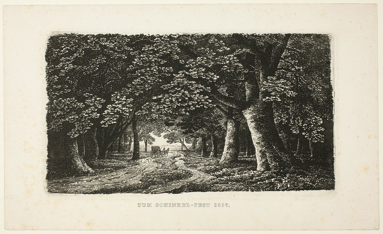 Erdei ösvény egy edzővel alkotó: Karl Friedrich Schinkel
