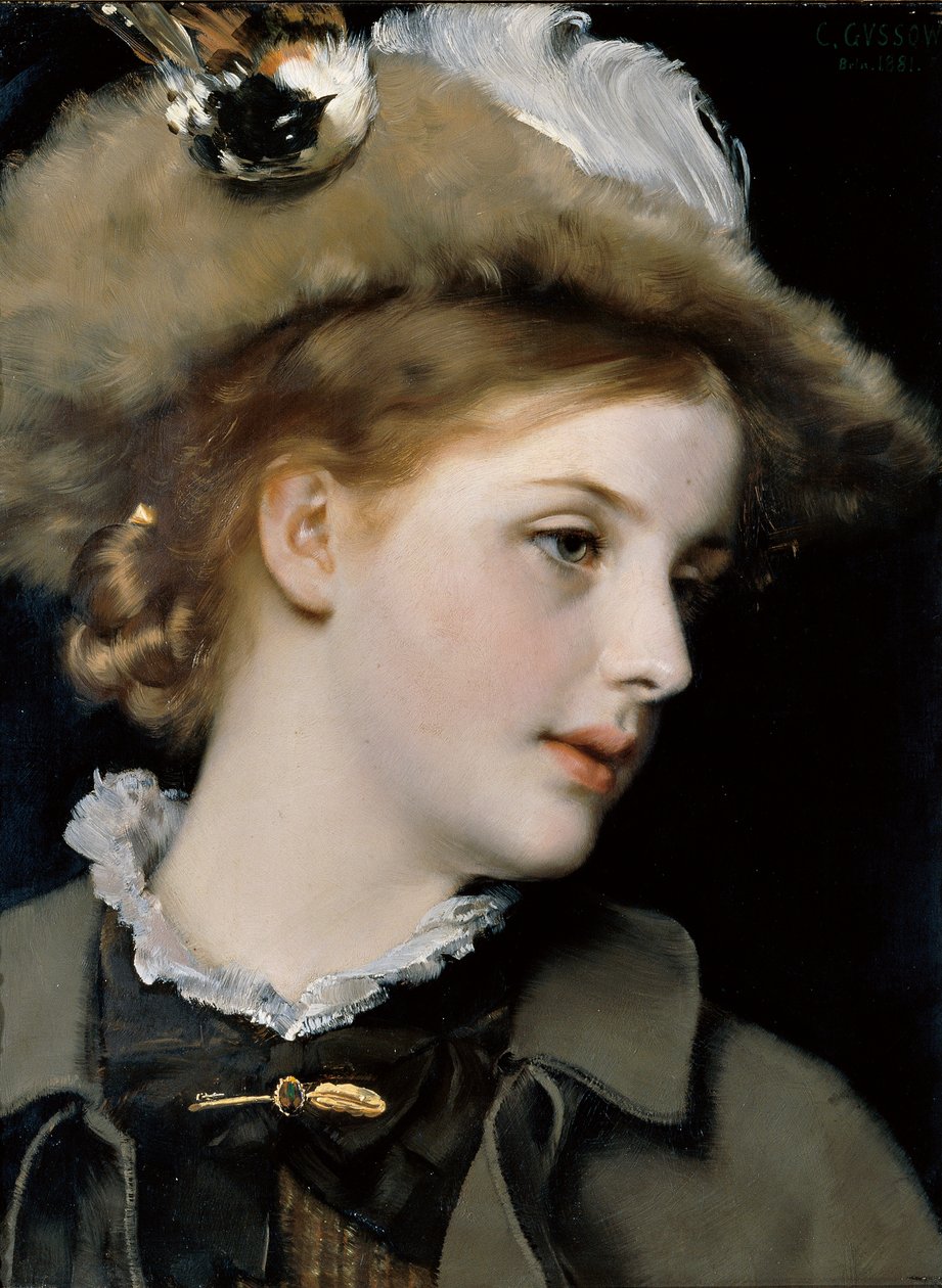 egy hölgy portréja alkotó: Karl Gussow