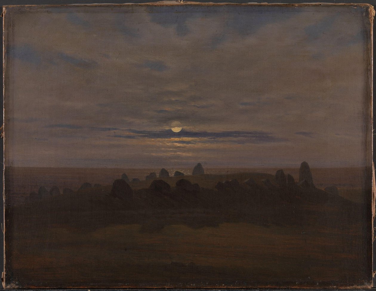 Kőkorszaki halom, 1820 körül (olaj, vászon) alkotó: Karl Gustav Carus