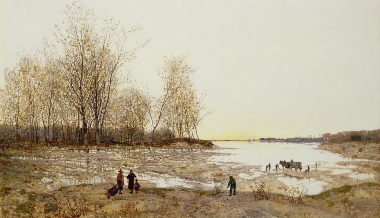 Elárasztott erdős táj, 1875-80 körül (olaj, vászon) alkotó: Karl Heffner