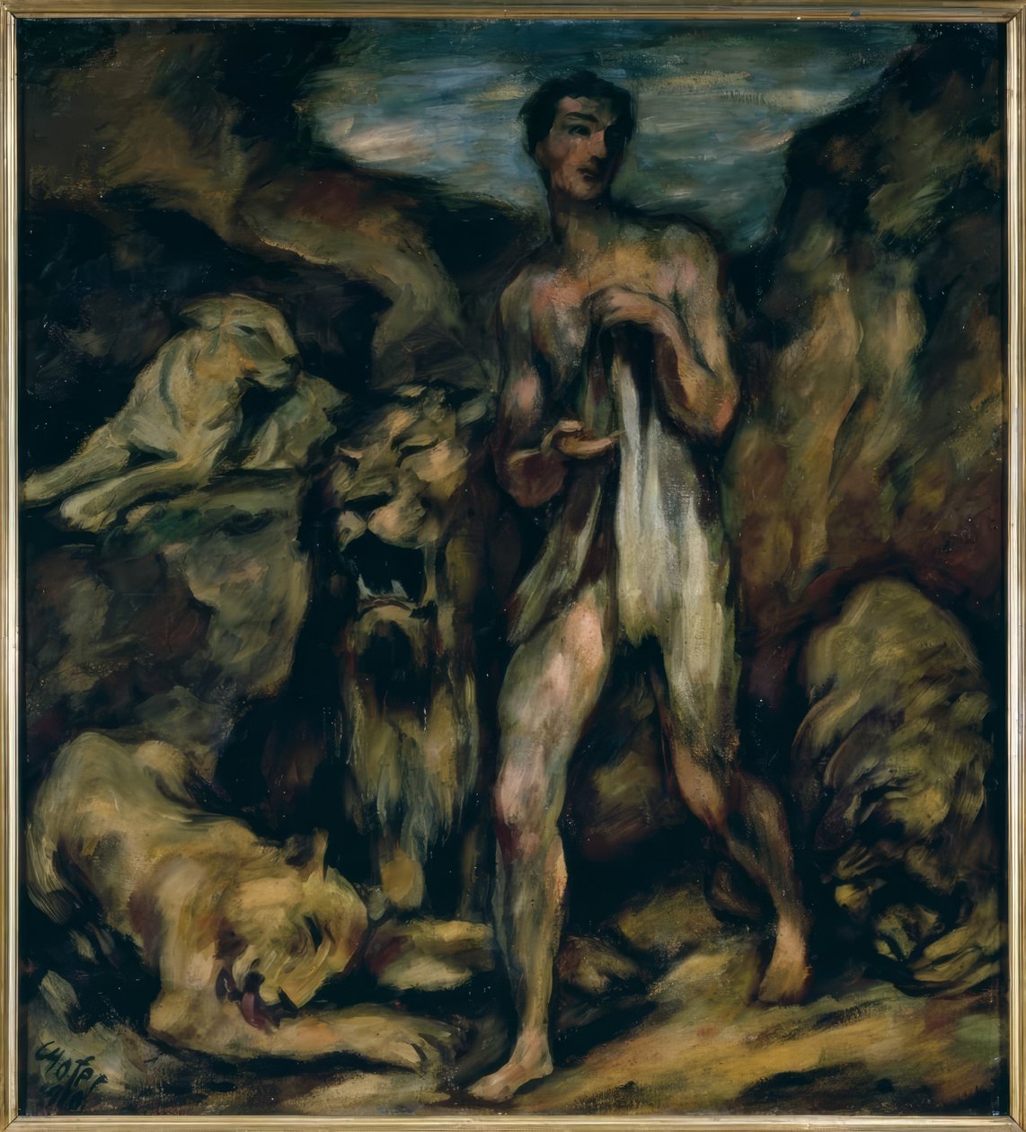 Dániel az oroszlánok barlangjában alkotó: Karl Hofer