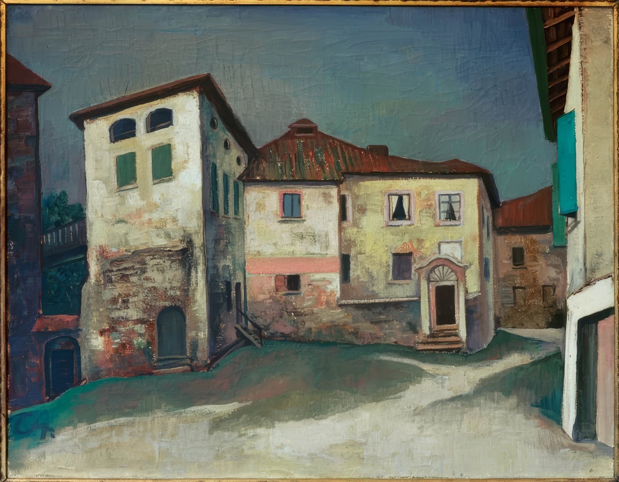 Házak Carona városában alkotó: Karl Hofer