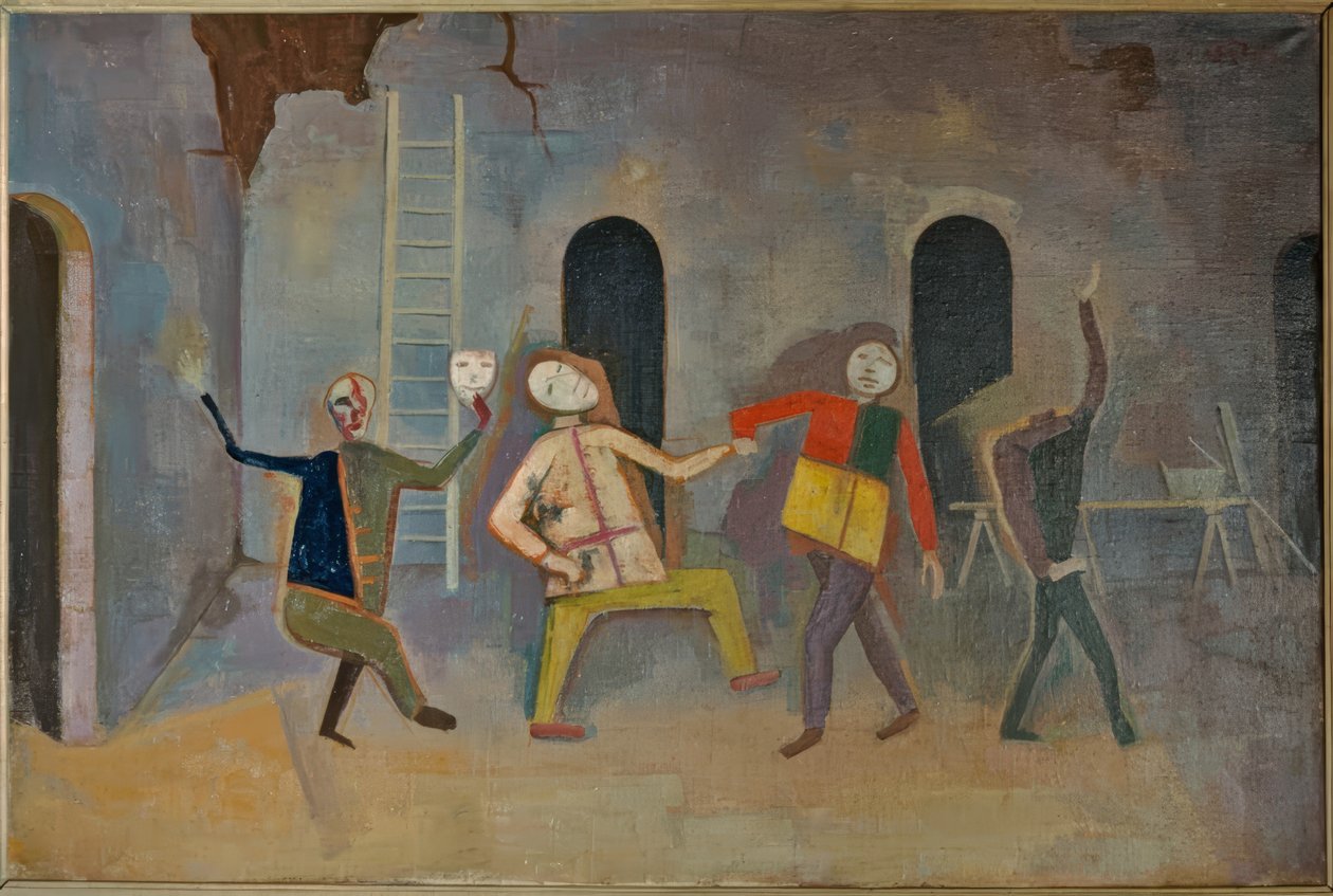 Az új épületben alkotó: Karl Hofer