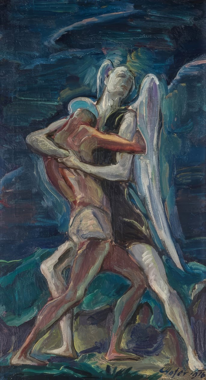 Jakob küzd az angyallal alkotó: Karl Hofer