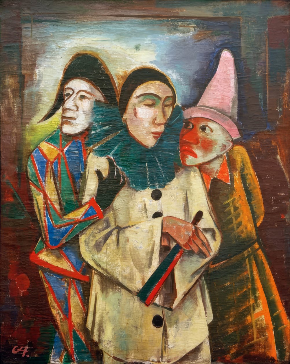 Álarcosok alkotó: Karl Hofer