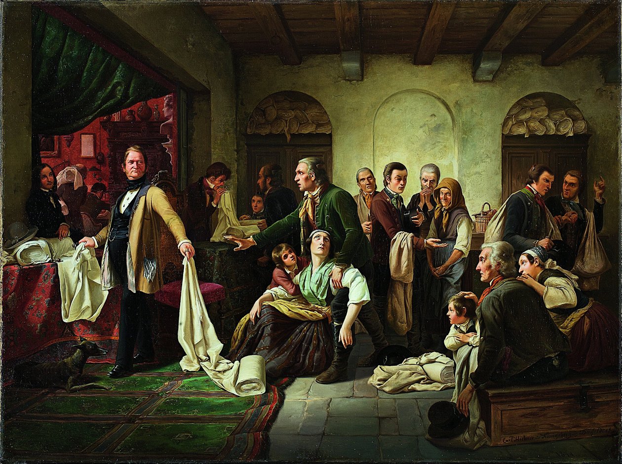 A sziléziai szövők alkotó: Karl Hübner