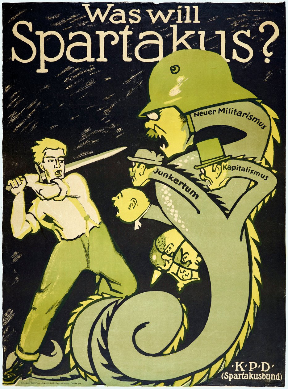 Német forradalom 1918-1919 A Spartakusszövetség (Spartakusbund) alkotó: Karl Jakob Hirsch