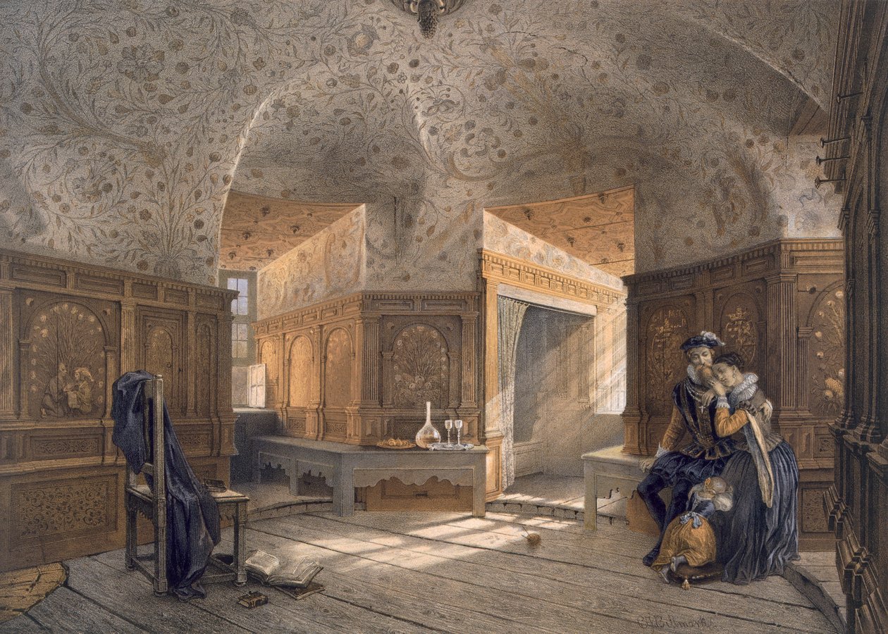 XIV. Erik király, I. Gusztáv fia börtöne Gripsholmban, kocsma. c1853-64. alkotó: Karl Johann Billmark