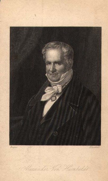 Alexander von Humboldt (1769-1859), metszett Hinchliff (litho) alkotó: Karl Joseph (after) Begas