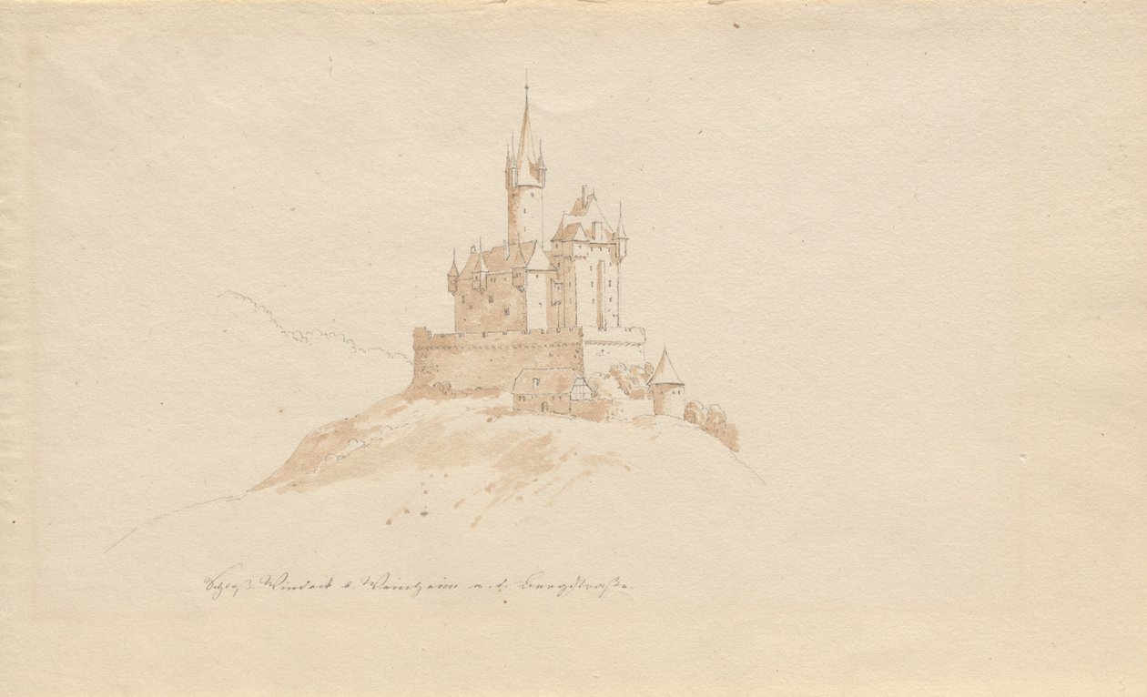 Castle Windeck b. Weinhelm a. azaz hegyi út alkotó: Karl Julius Von Leypold