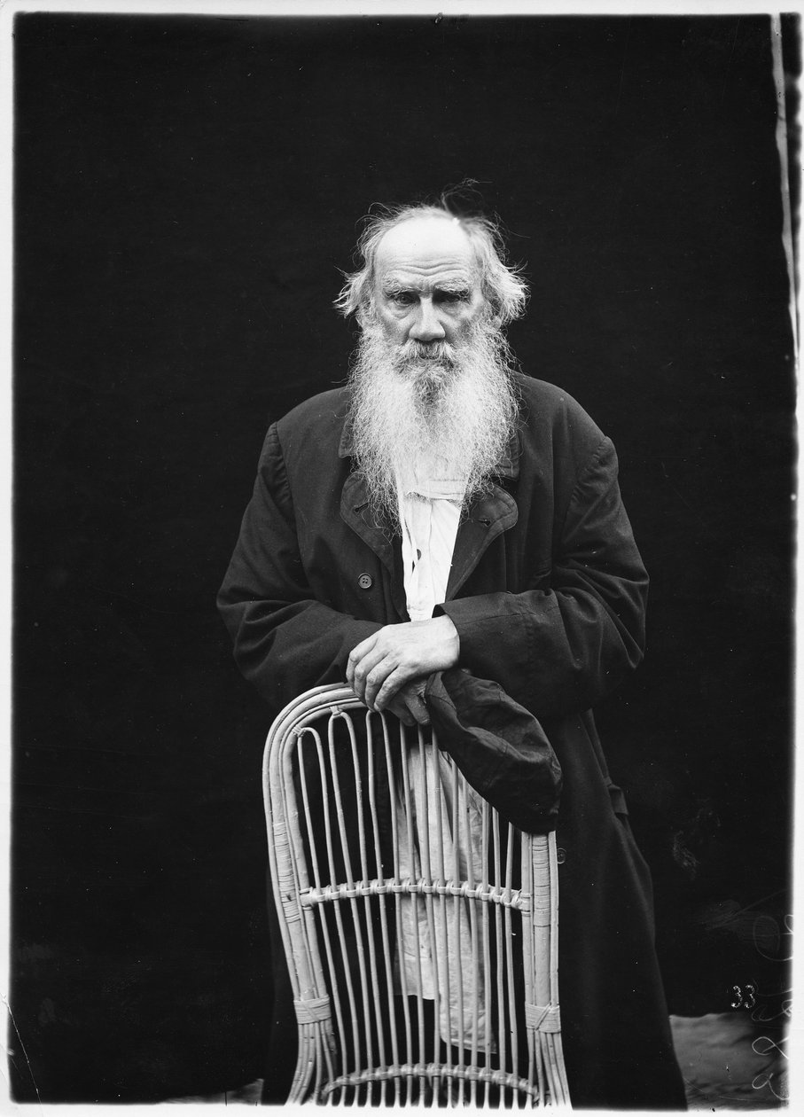 Lev Tolsztoj, 1908 körül (f/w fotó) alkotó: Karl Karlovich Bulla