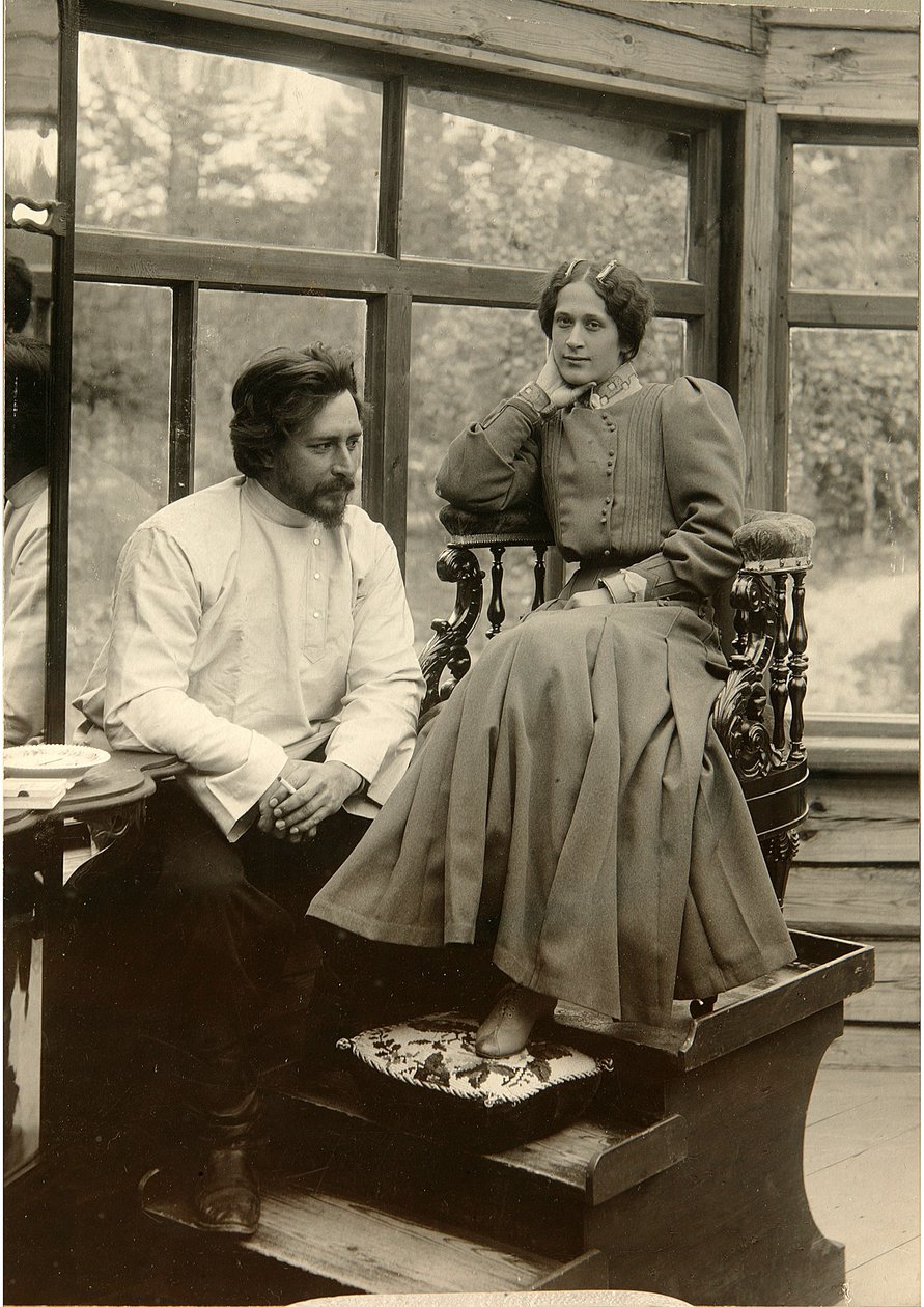 A szerző Leonyid Andrejev feleségével, Alexandra Michailovnával (f/w fotó) alkotó: Karl Karlovich Bulla