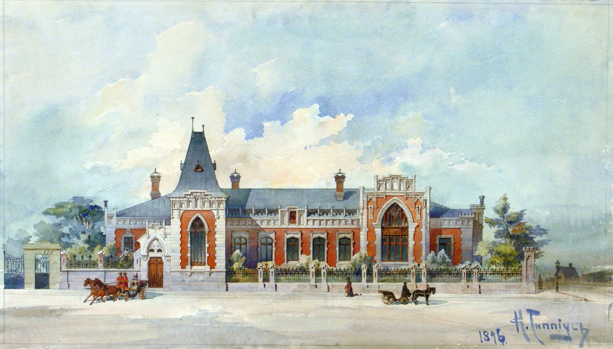 Alekszej Alekszandrovics Bahrusin háza Moszkvában, 1896 alkotó: Karl Karlovich Gippius