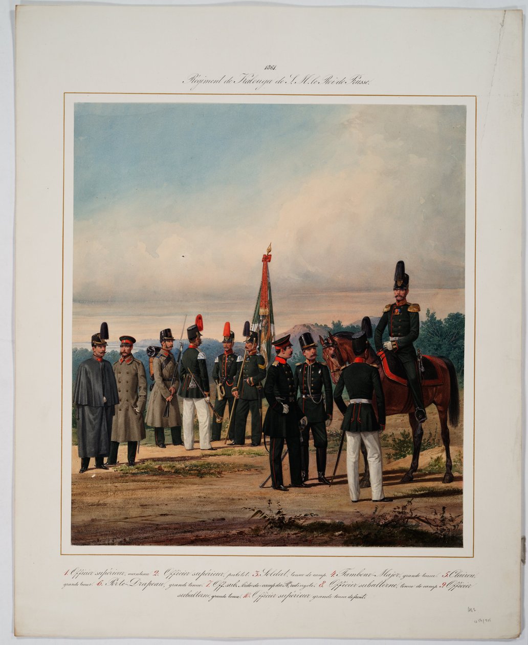 I. Vilmos porosz császár 5. kalugai gyalogezrede, 1861 alkotó: Karl Karlovich Piratsky